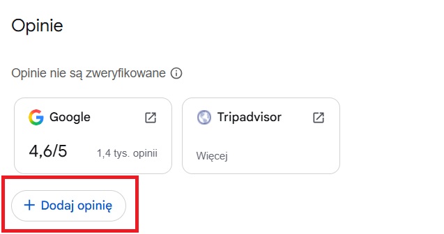 Jak dodać opinię Google dla restauracji? Instrukcja krok po kroku opinie google05